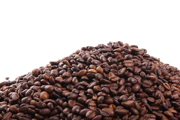白い背景の上のコーヒーの種子 — ストック写真