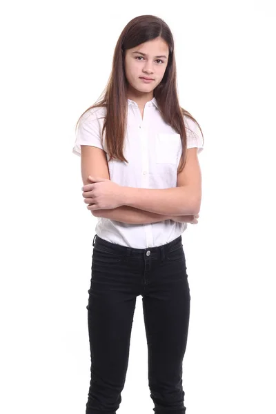 Schöne Kaukasische Teenager Mädchen — Stockfoto