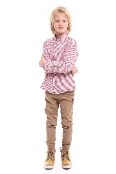 Beautiful Little Boy Serious — Stock Photo, Image