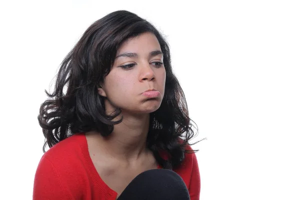 Mooie Afro Amerikaanse Vrouw Ontevreden — Stockfoto