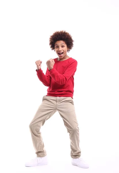 Hermoso Niño Está Celebrando — Foto de Stock