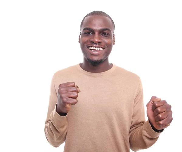 ポーズ笑顔の黒人男性 — ストック写真