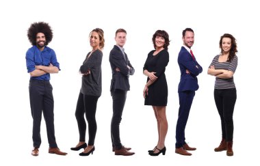 Beyaz arka planda Irklar arası insanlar