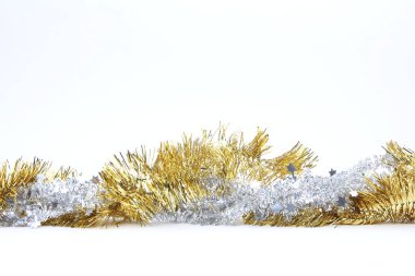 Beyaz arkaplanda Noel süslemesi