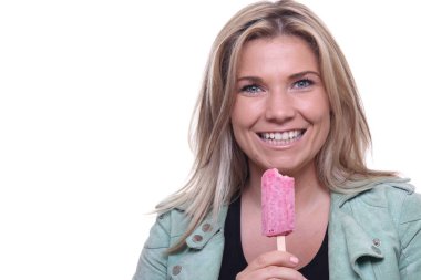 Dondurma yemek güzel beyaz kız