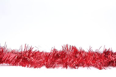 Beyaz arkaplanda Noel süslemesi