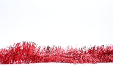 Beyaz arkaplanda Noel süslemesi