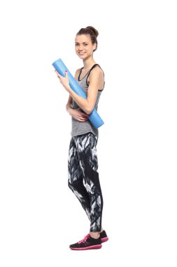 Yoga halı ile genç sporcumuz