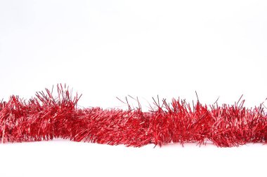 Beyaz arkaplanda Noel süslemesi