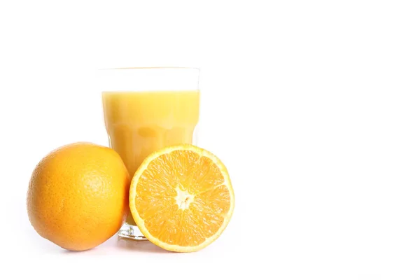 Orange Juice Fruit White Background — Stock Photo, Image