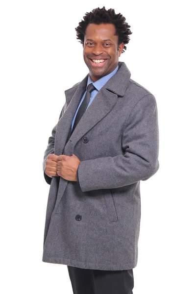 Sonriente Hombre Negro Posando — Foto de Stock