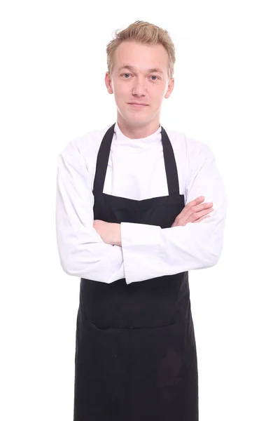 Caucasien Jeune Homme Cuisinier Uniforme — Photo