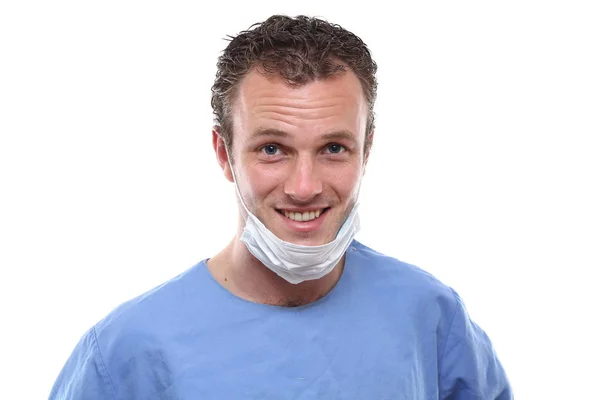 Male Doctor Wearing Medical Uniform — Stock Photo, Image