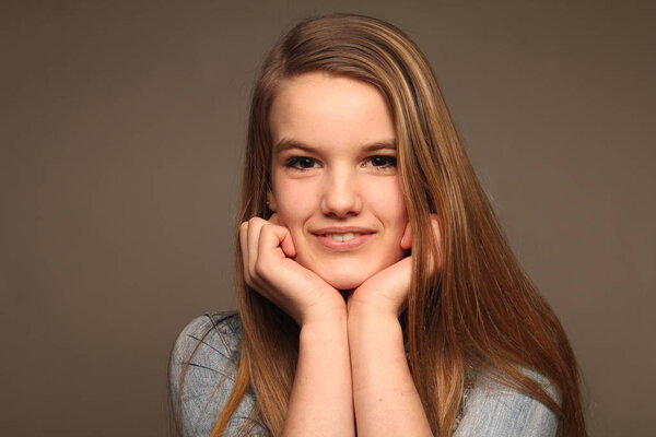 Happy young girl portrait 