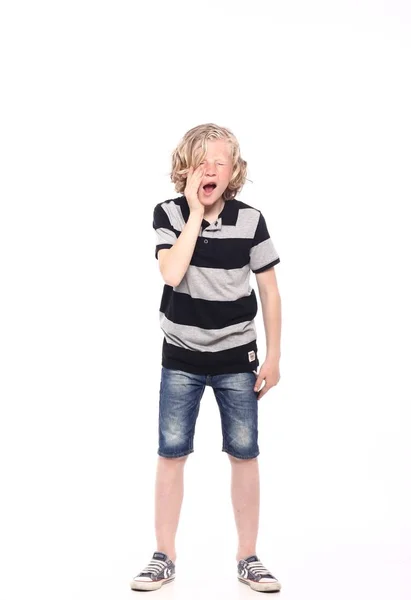 Schöner Kleiner Junge Schreit — Stockfoto