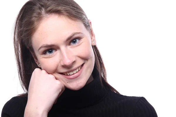 Beautiful Caucasian Girl Smiling Stock Image