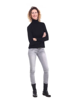 Güzel yetişkin kadın gülümsüyor