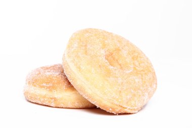 Beyaz arka planda tatlı çörekler