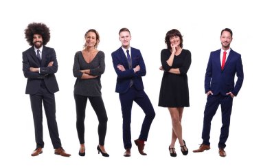 Beyaz arka planda Irklar arası insanlar