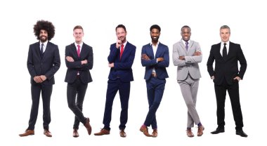 Beyaz arka planda interraccial erkekler