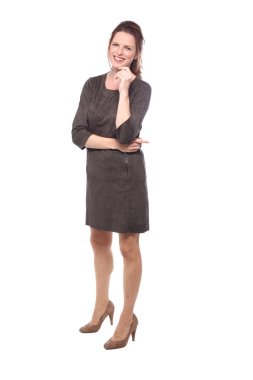 Güzel beyaz kız gülümsüyor