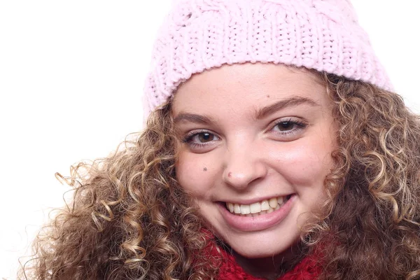 Krásná Dívka Kavkazské Usmívá — Stock fotografie
