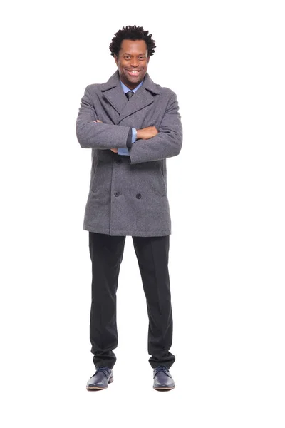 Sonriente Hombre Negro Posando — Foto de Stock