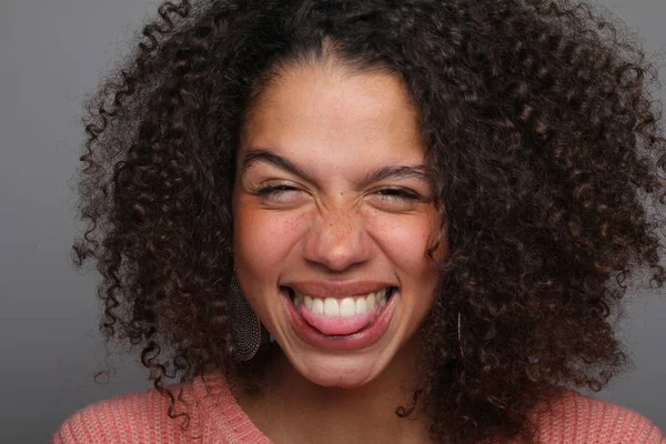 Happy black woman portrait