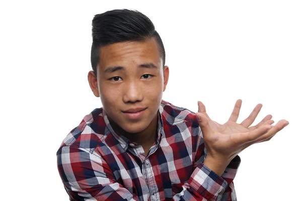 Asian Young Guy Posing — Stock Photo, Image