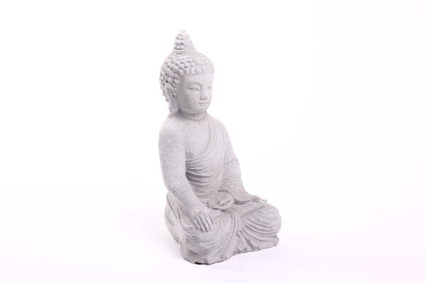 Buddha statue on white background