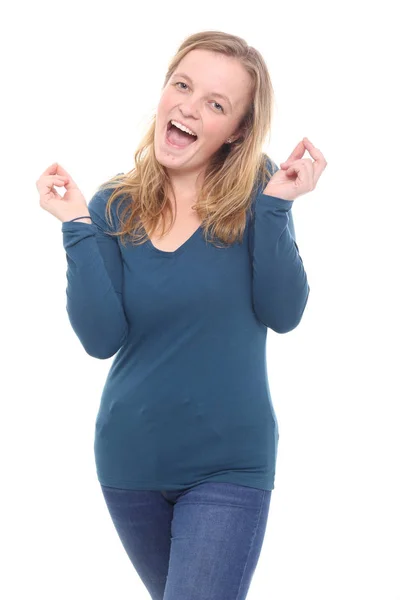 Beautiful Caucasian Girl Smiling — Stock Photo, Image