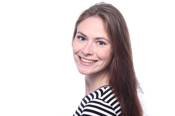 Beautiful Caucasian Girl Smiling — Stock Photo, Image