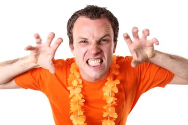 Holland spor erkek fan kızgın