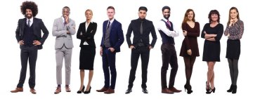 Beyaz arkaplanda bir grup insan