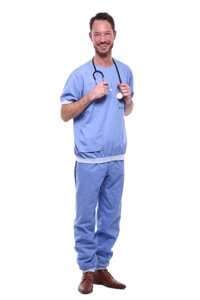 Male Doctor Wearing Special Uniform Stethoscope — Stock Photo, Image