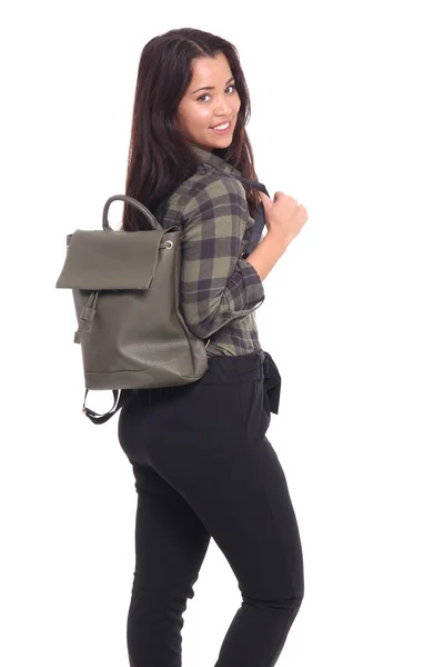 Junge Asiatische Frau Mit Tasche — Stockfoto