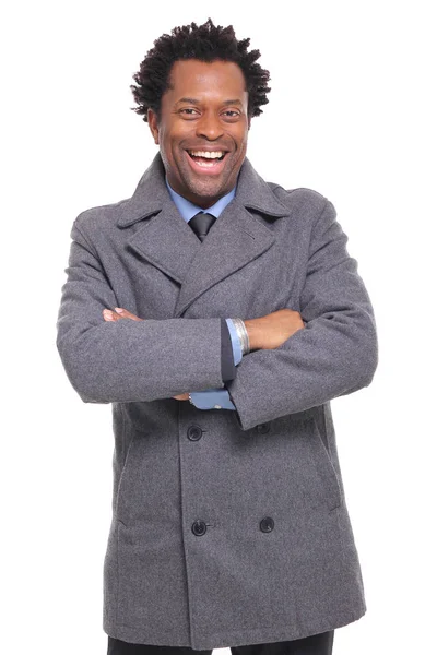 Sonriente Hombre Negro Posando — Foto de Stock