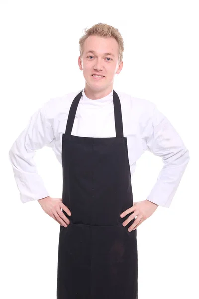 Cocinero Joven Caucásico Uniforme —  Fotos de Stock