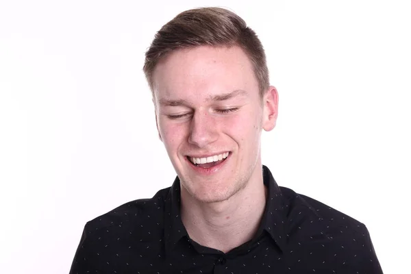 Caucasian Young Man Smiling — Stock Photo, Image