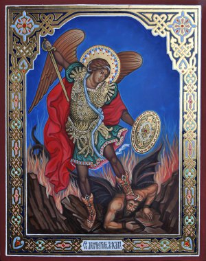Archangel michael ile karıştırılmış boyalı