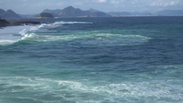 Grande Oceano Onde Del Mare — Video Stock