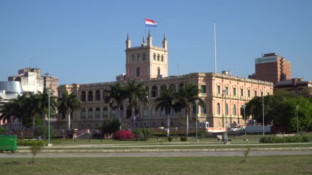 Elnöki Palota Asuncion Paraguay — Stock videók