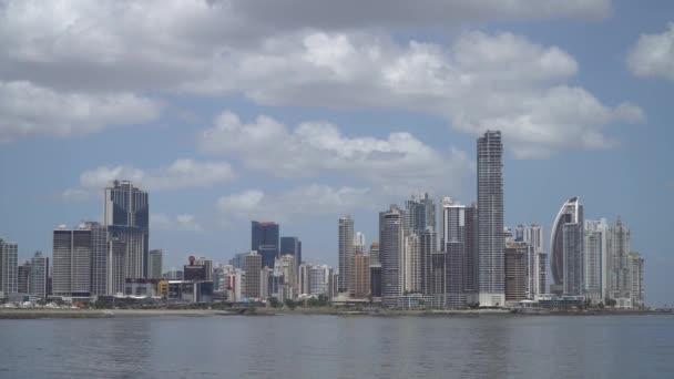 Ουρανοξύστες Της Πόλης Του Παναμά Παναμάς — Αρχείο Βίντεο