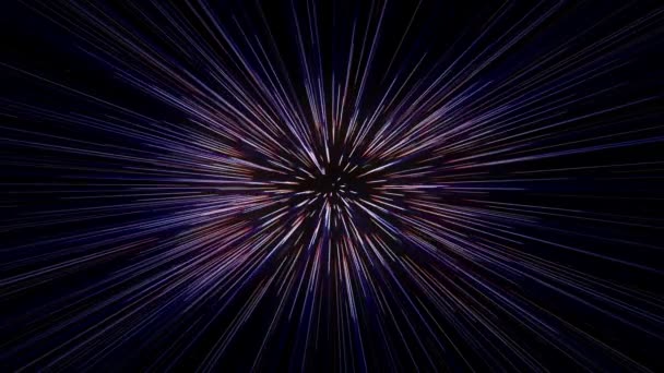 Hyperspace Sprung Durch Sterne — Stockvideo