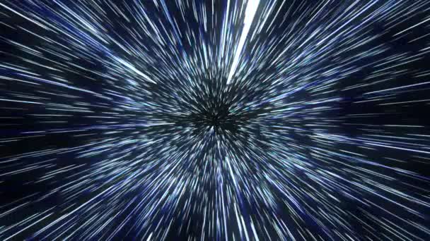 Hyperspace Sprung Durch Sterne — Stockvideo