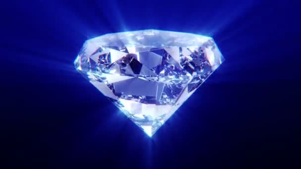 シームレスなループの輝きと光沢のあるダイヤモンド — ストック動画