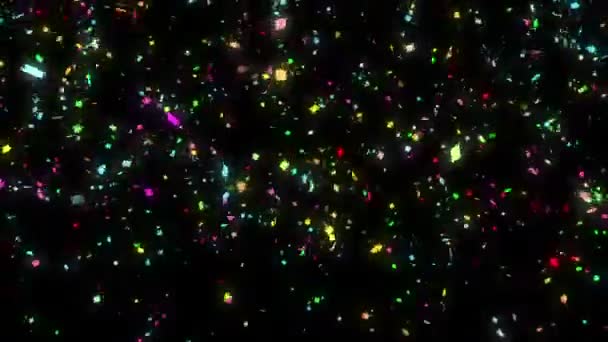 Animation de confettis de vacances tombant  