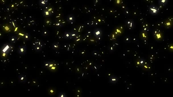 Animation de confettis de vacances tombant  