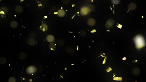 Animation de confettis de vacances tombant avec alpha mat 