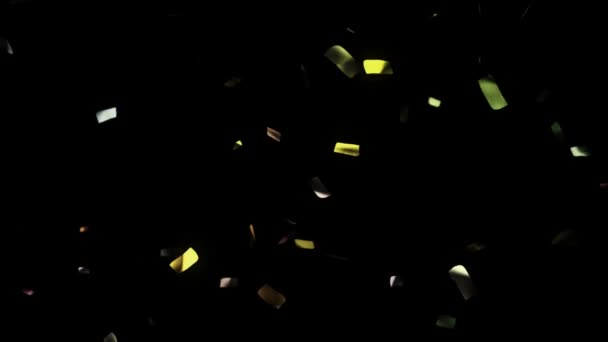 Animation de confettis de vacances tombant avec alpha mat 